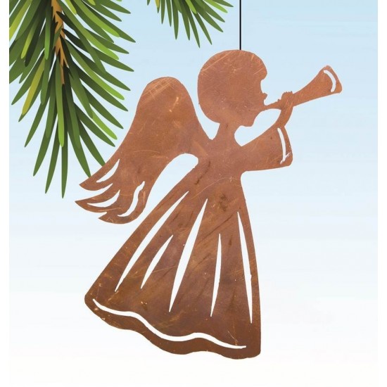 Weihnachtsbaumschmuck Engel mit Horn