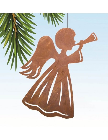 Weihnachtsbaumschmuck Engel mit Horn