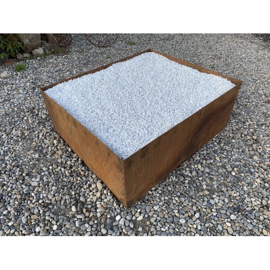 Metall Blumentopf  rechteckig XXL 100 x 120 cm mit Boden - umgedreht als Podest verwendbar