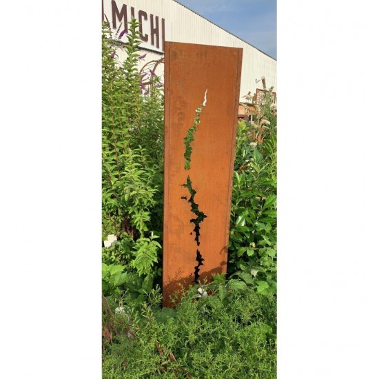 Sichtschutz schmal mit Riss - Deko Stele für Hauseingänge