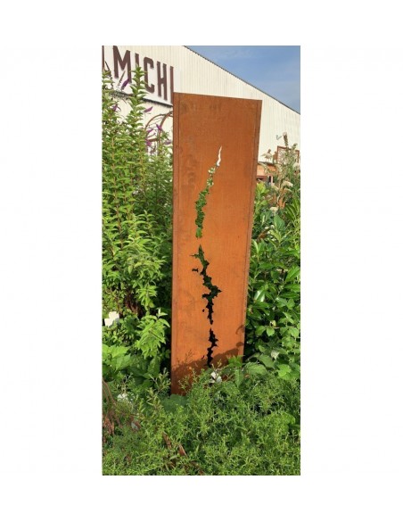 Sichtschutz schmal mit Riss - Deko Stele für Hauseingänge