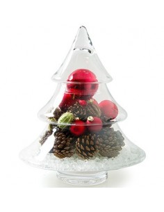 Weihnachtsdeko im Glas mit befüllbarem Weihnachtsbaum