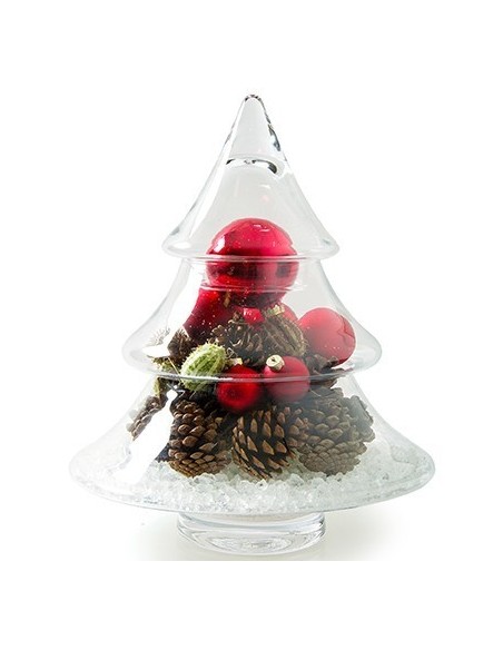 Weihnachtsdeko im Glas mit befüllbarem Weihnachtsbaum