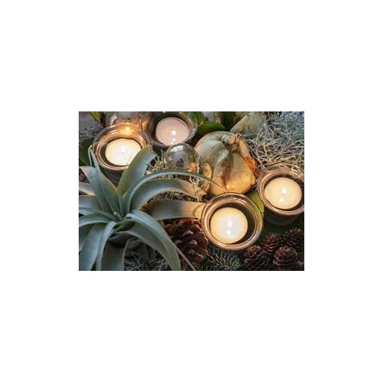 Windlicht Teelichthalter Motiv Hase aus Glas 2 Größen