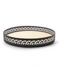 Deko Tablett mit Holz Platte  2