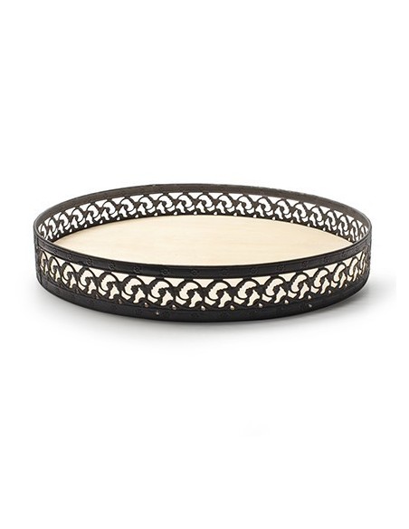 Deko Tablett mit Holz Platte 