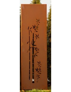 Sichtschutz "Bambus" rechtshängend , Gartenparavent, Sichtschutzzaun, Sichtschutzwand, Metalldeko 2