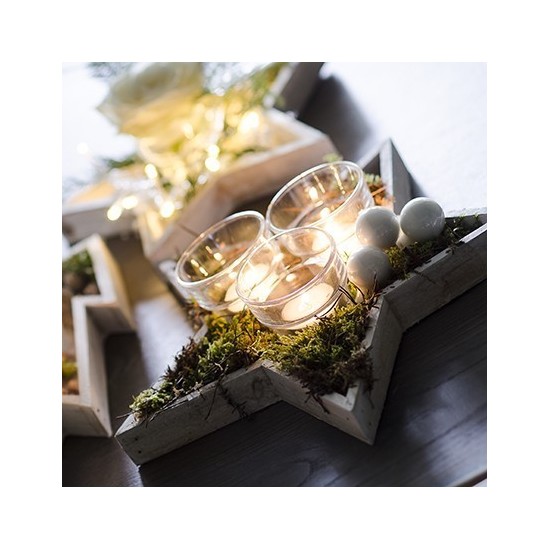 Teelichthalter aus Glas 
