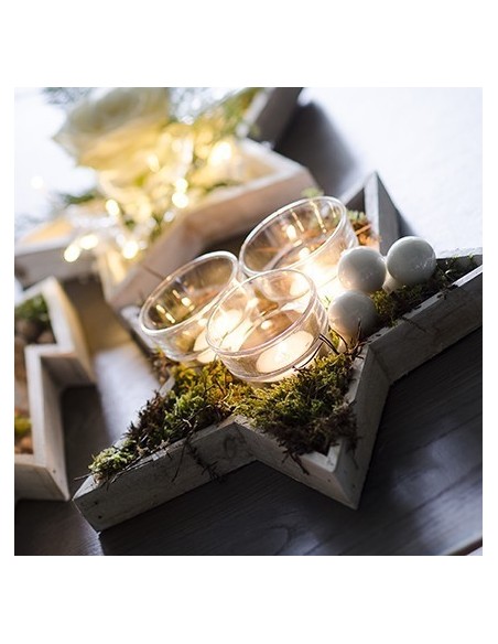 Teelichthalter aus Glas 