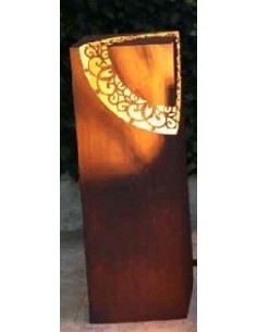 Rostsäule Lucca mit Ornament , Gartensäulen, Gartendeko, Rostdeko kaufen, Edelrostshop, Säule zum Beleuchten