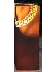 Säule Lucca mit Barockornament , Säule für den Garten, Rostsäule, Metallsäule, Gartendeko, Ornamentdeko