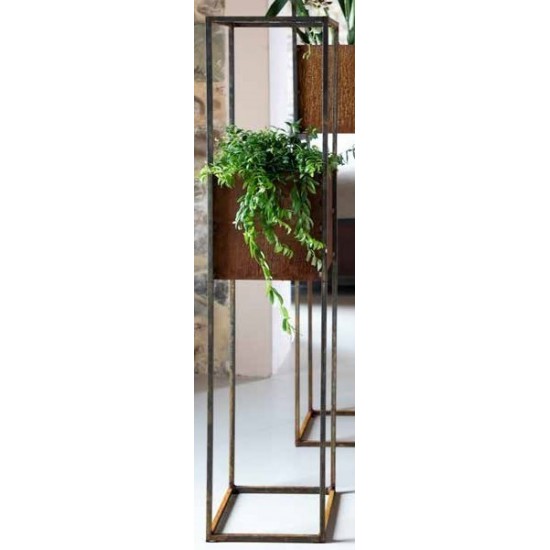 Metallsäule Volante , Holzregal, Säule fürs Holz, Kaminholzregal, Metalldeko, Gartendeko, Lounge Deko