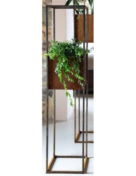 Metallsäule Volante , Holzregal, Säule fürs Holz, Kaminholzregal, Metalldeko, Gartendeko, Lounge Deko