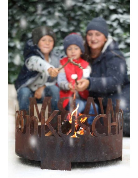 Feuerstelle mit Schriftzug "Kuschlig, Warm, Schön" , Winterdeko, Deko mit Schriftzug Feuerstelle mit Schriftzug "Kuschlig, Warm, Schön" , Winterdeko, Deko mit Schriftzug