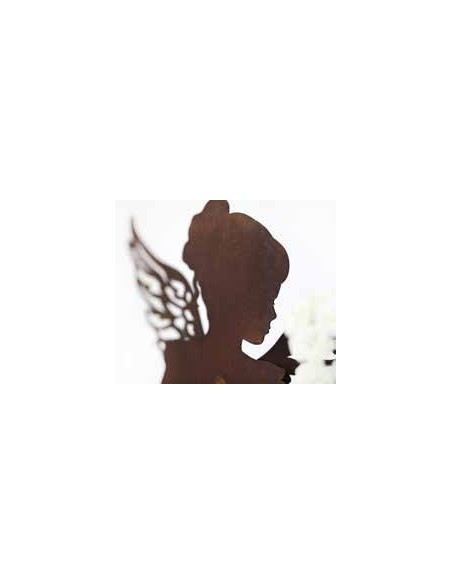 Dekofigur Engel Lea im Detail , Gartenengel, Metallengel, Gartendeko, Schützengel, Rostdeko