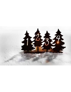 Tischdeko Advent Tannen mit Zahlen , Tischdeko, Gartendeko, Wohndeko, Kerzendeko, Adventsdeko 2