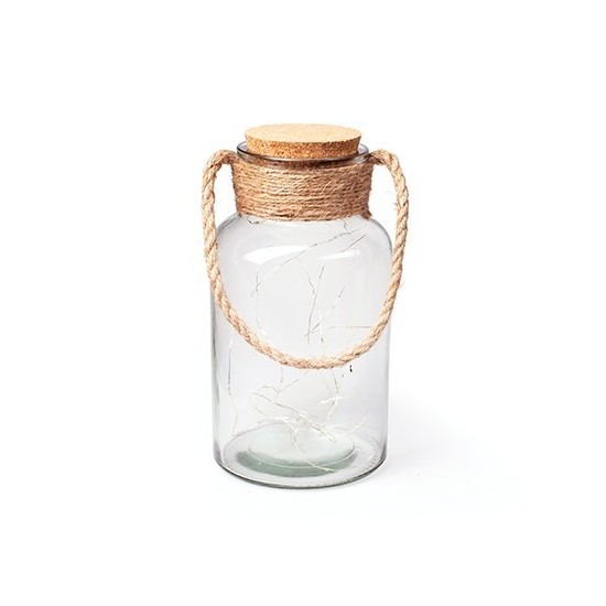 Deko Glas mit LED Belleuchtung 