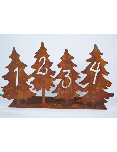 Tischdeko Advent Tannen mit Zahlen , Tischdeko, Gartendeko, Wohndeko, Kerzendeko, Adventsdeko