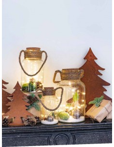Deko Glas mit LED Belleuchtung  2