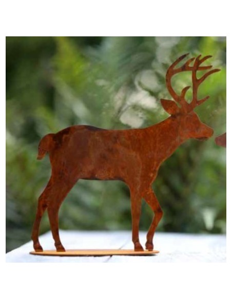 Deko Hirsch auf Platte Höhe 20 cm Deko Hirsch auf Platte Höhe 20 cm