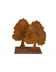 2 Linden auf Platte -Baumszene