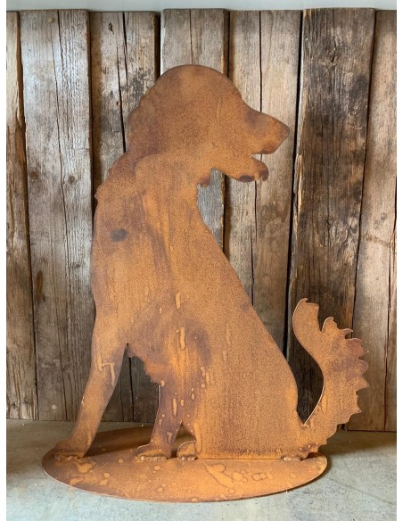 Jagdhund auf Platte - Höhe 75 cm