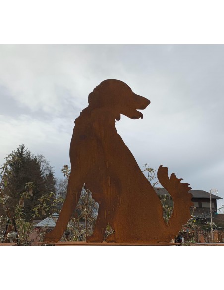 Jagdhund auf Platte - Höhe 75 cm