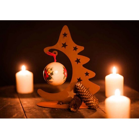 Metall Weihanchtsbaum für eine Christbaumkugel Mini Fensterbank Weihnachtsdeko