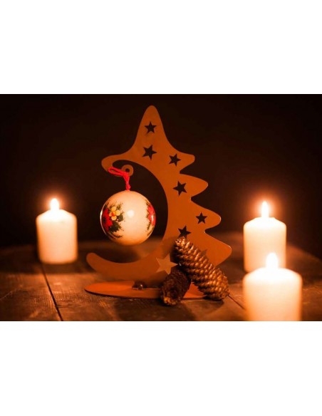 Metall Weihanchtsbaum für eine Christbaumkugel Mini Fensterbank Weihnachtsdeko