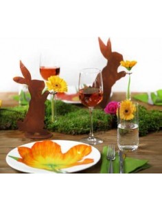 Deko Hässchen mit Reagenzglas  2
