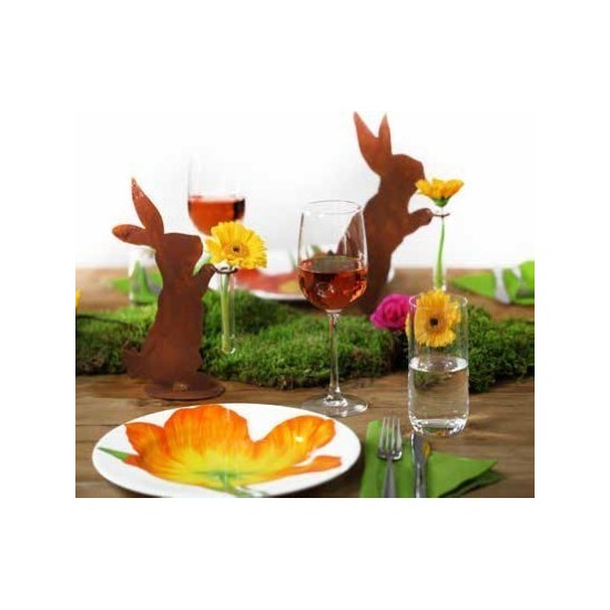 Deko Hässchen mit Reagenzglas 