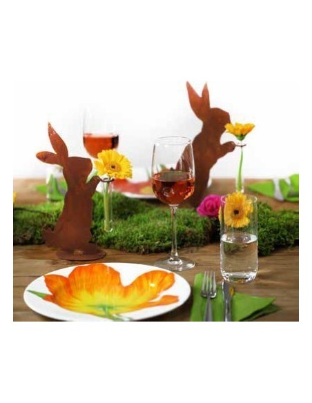 Deko Hässchen mit Reagenzglas 