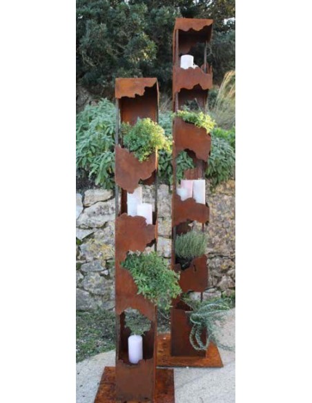 Eckige Lichtsäule mit 4 Böden - Höhe 170 cm