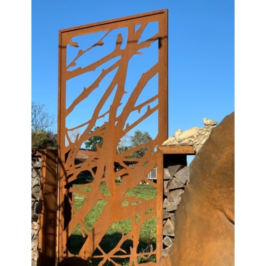 Metall Sichtschutzwand "Äste" Rankwand