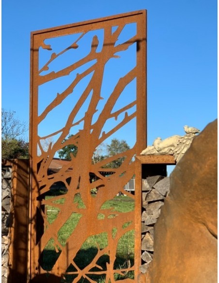 Metall Sichtschutzwand "Äste" Rankwand