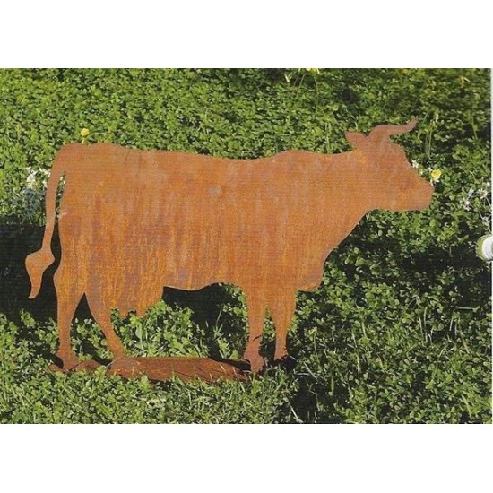 Kuh auf Platte 30 x 45 cm 