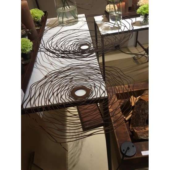 Metall Design Lampenschirm "Isohypse" 