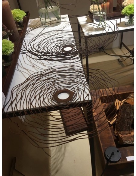 Metall Design Lampenschirm "Isohypse" 