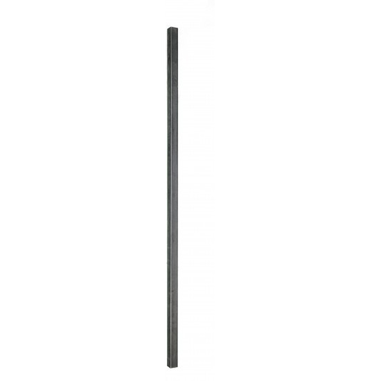2er Set 4Kantrohr verzinkt, 100cm zum Einbetonieren für Sichtschutzwände