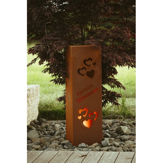 Säule Herzlich Willkommen - Höhe 100 cm 
