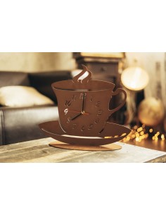 Uhr Kaffetasse auf Platte - Höhe 33 cm 2