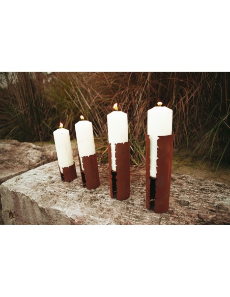 Kerzenhalter Rissdekor - Größe 3 - Höhe 19,5 cm