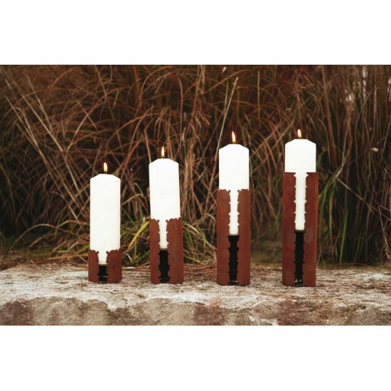 Kerzenhalter Rissdekor - Größe 3 - Höhe 19,5 cm