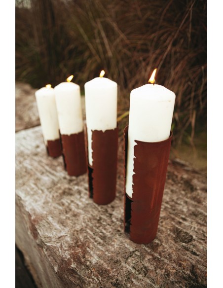 Kerzenhalter Rissdekor - Größe 3 - Höhe 25 cm