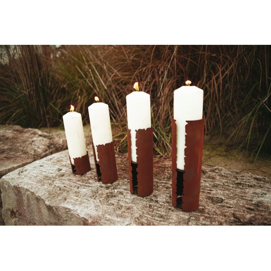 Kerzenhalter Rissdekor - Größe 3 - Höhe 25 cm