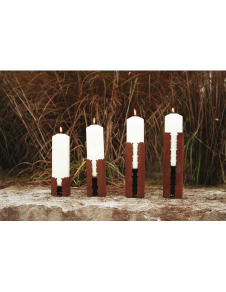 Kerzenhalter Rissdekor - Größe 3 - Höhe 25 cm