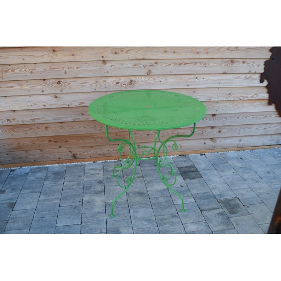 Tisch Paris, rund, Ø 80 cm,  Höhe 75 cm, verzinkt, grün