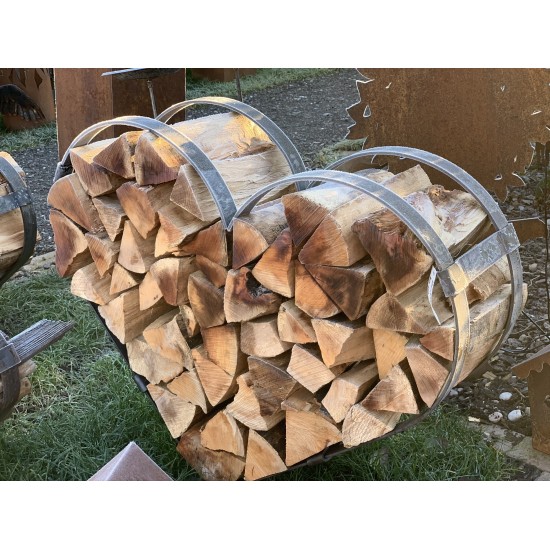 Kaminholzregal Metall Herz Groß im Industrie Style Breite 87 cm