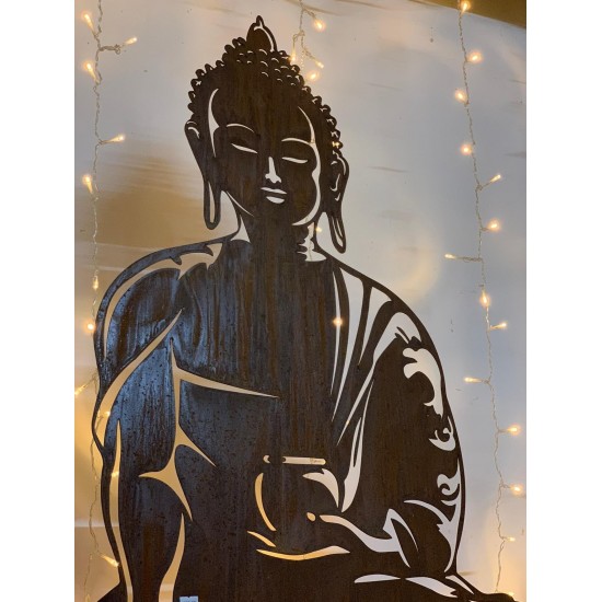 Buddha "Mangala" auf Platte - Höhe 100 cm
