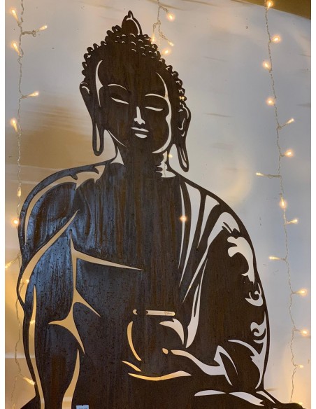 Buddha "Mangala" auf Platte - Höhe 100 cm